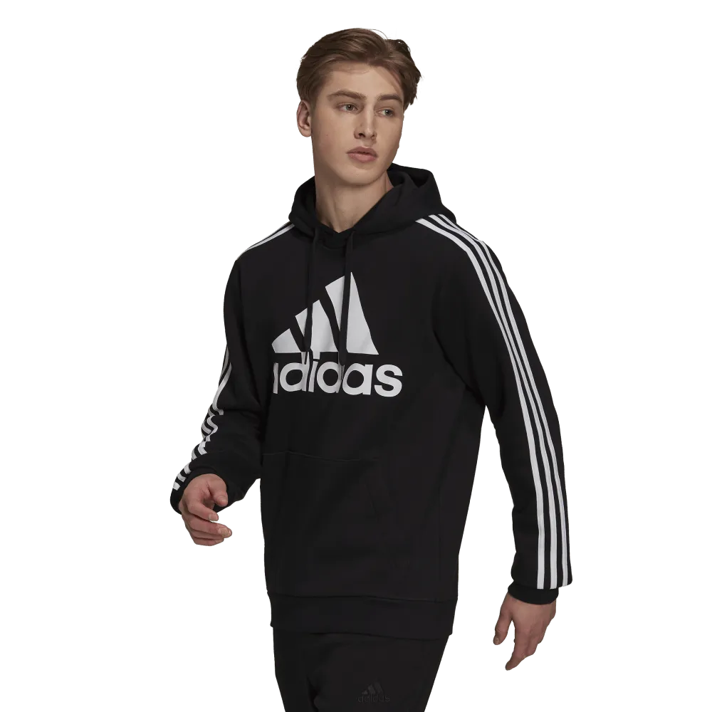 adidas Essentials Fleece 3-Stripes Mens Logo Hoodie