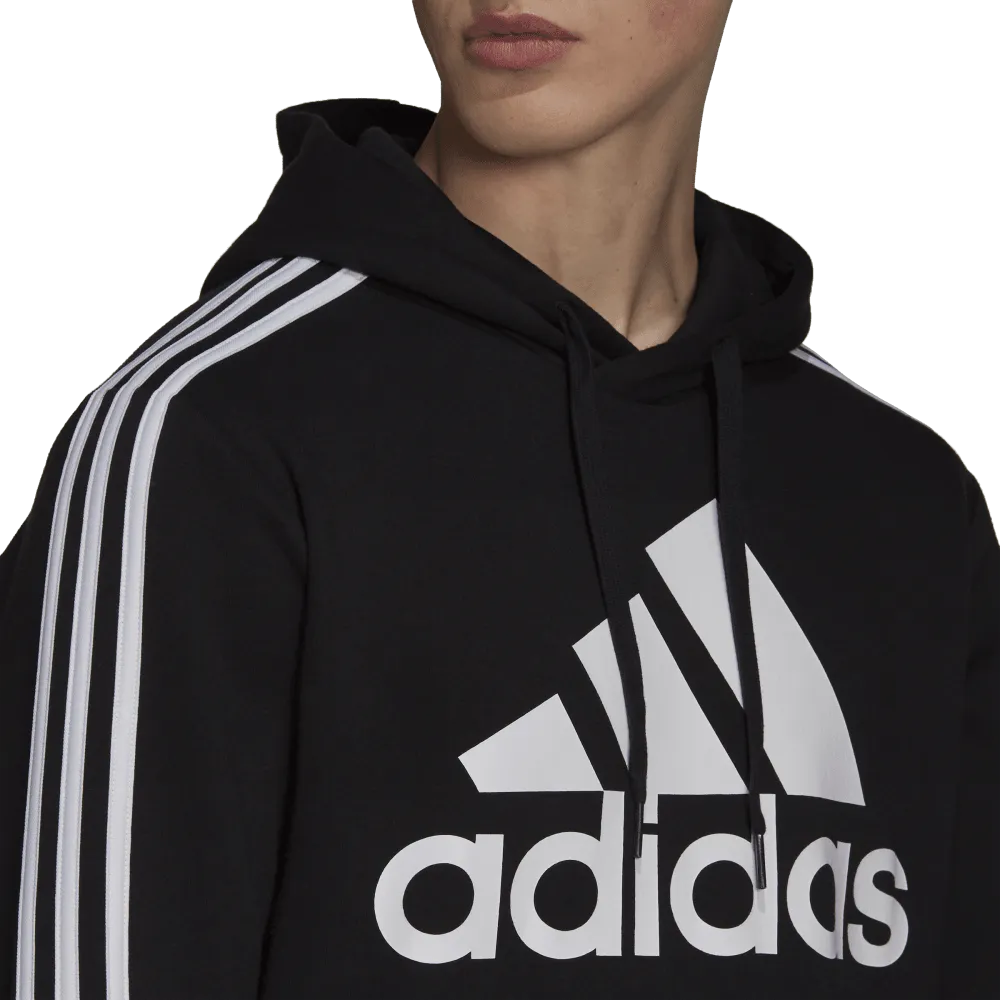 adidas Essentials Fleece 3-Stripes Mens Logo Hoodie