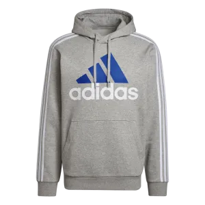 adidas Essentials Fleece 3-Stripes Mens Logo Hoodie