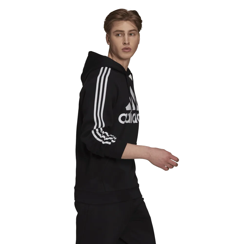 adidas Essentials Fleece 3-Stripes Mens Logo Hoodie