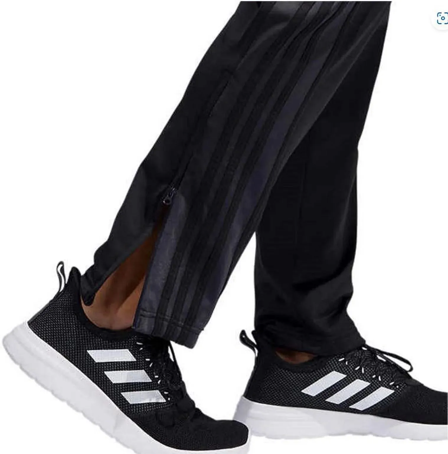 Adidas Men Sweatpants Ankle Zip Essentials 3 Stripes Tricot Jogger-Black