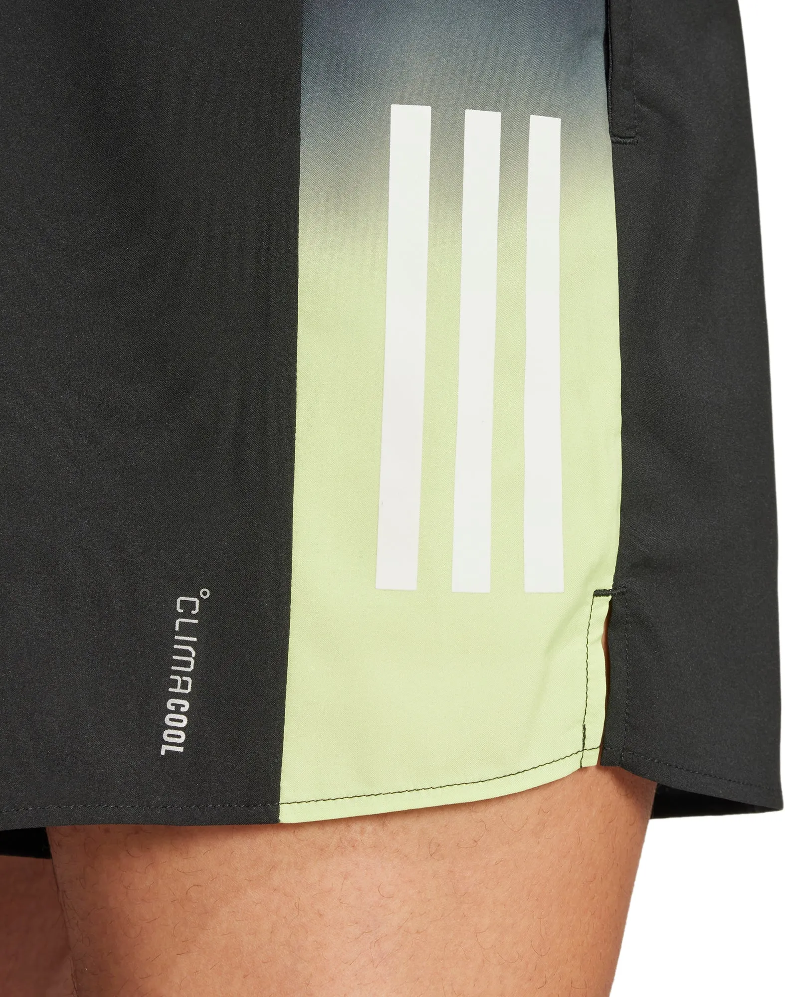 adidas Own The Run Colour Block 7 Inch Mens Running Shorts - Black