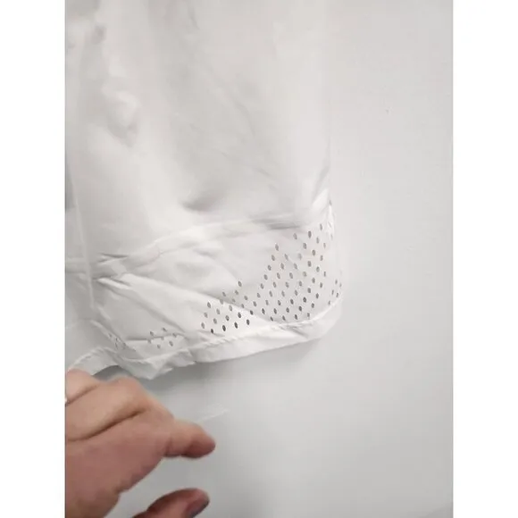 Adidas Stella McCartney Womens Exercise Shell Shorts Large White Mesh Panel