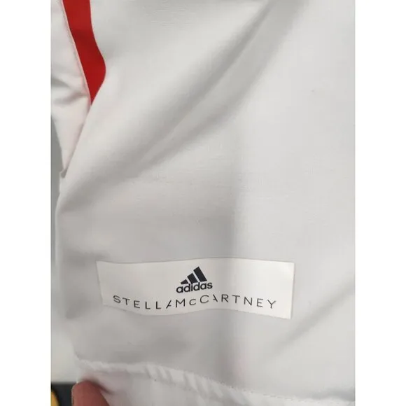 Adidas Stella McCartney Womens Exercise Shell Shorts Large White Mesh Panel