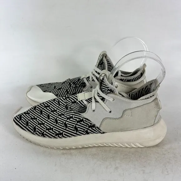 Adidas Tubular Entrap Primeknit Shoes Women's 8 Black White Running Sneakers