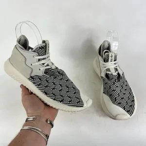 Adidas Tubular Entrap Primeknit Shoes Women's 8 Black White Running Sneakers