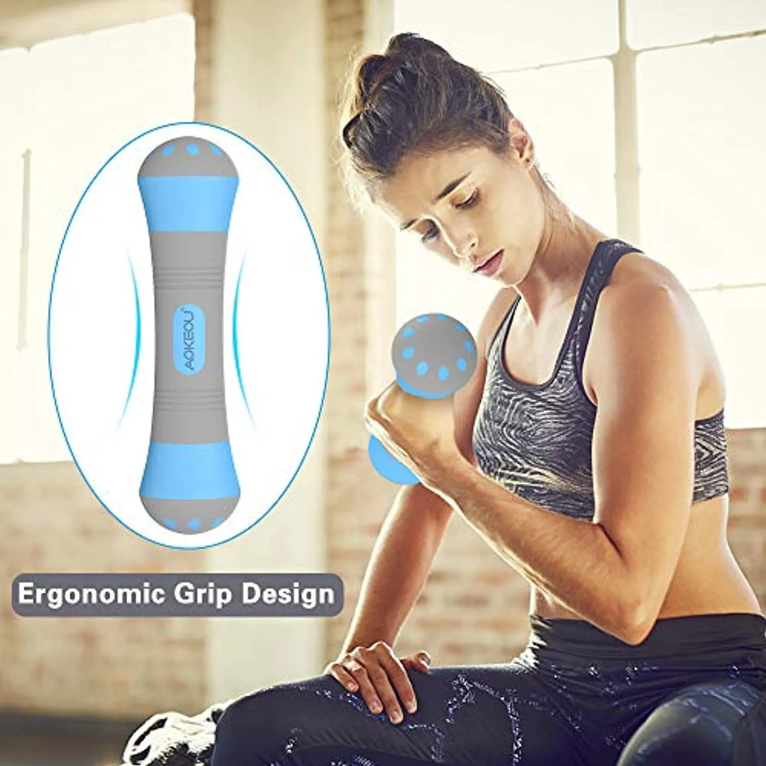 Adjustable Dumbbell Weights Pair, 2.6~11LBs 5 in 1 Adjustable Dumbbell Set for Men and Women with Anti-Slip Handle, Home Office Gym Workout Fitness Exercise Training with All-Purpose