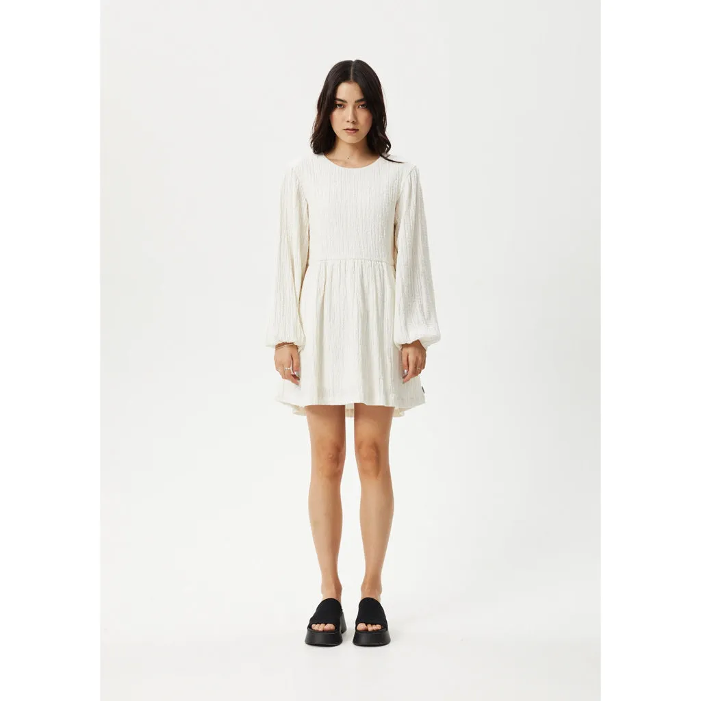 AFENDS FOCUS SEERSUCKER MINI DRESS - WHITE