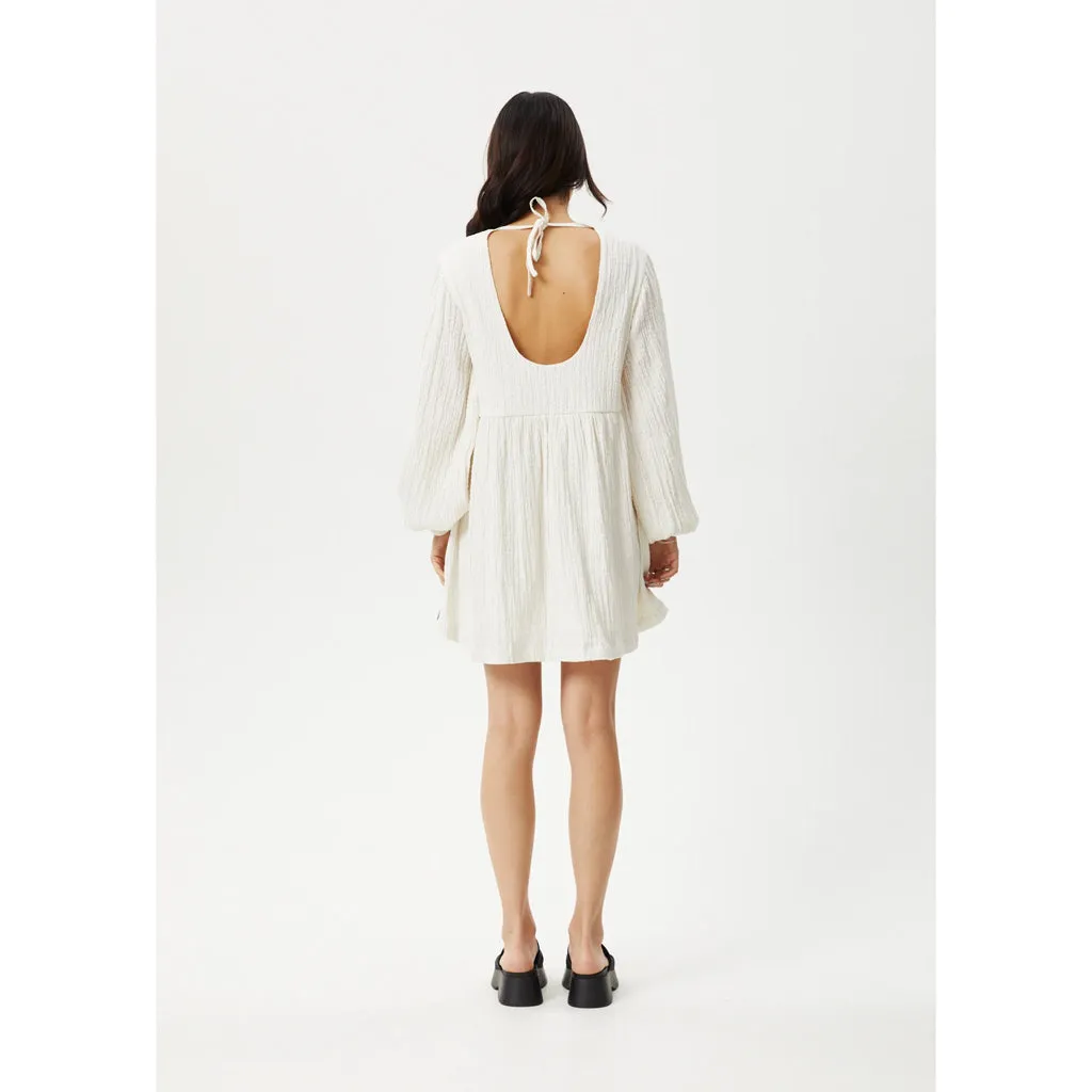 AFENDS FOCUS SEERSUCKER MINI DRESS - WHITE
