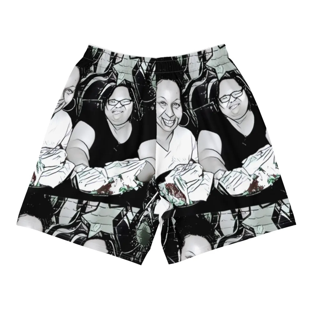 Airfros And Babyhairs Black And White Graphic Shorts