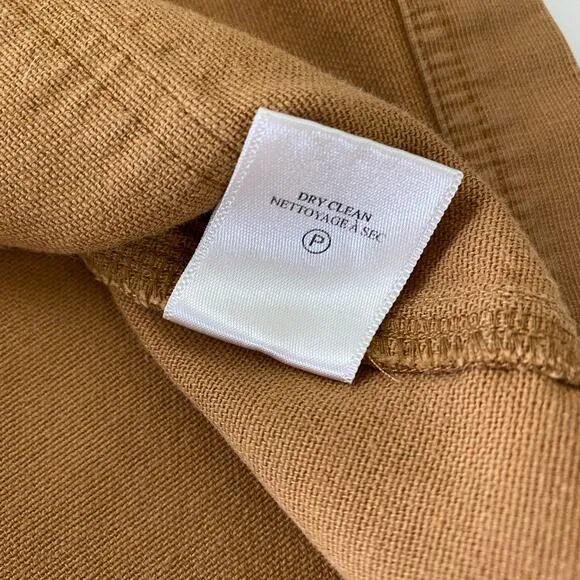 A.L.C. Dane Mini Skirt Size 8 Tobacco Tan Brown Slit Cotton High Waist Utility