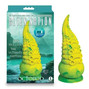 Alien Nation Octopod Silicone Rechargeable Vibrating Creature Dildo - Yellow