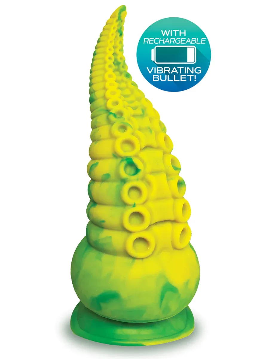 Alien Nation Octopod Silicone Rechargeable Vibrating Creature Dildo - Yellow