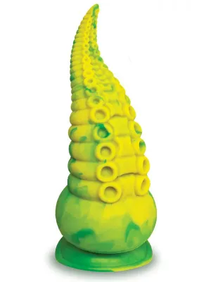 Alien Nation Octopod Silicone Rechargeable  Vibrating Creature  - Yellow and Green