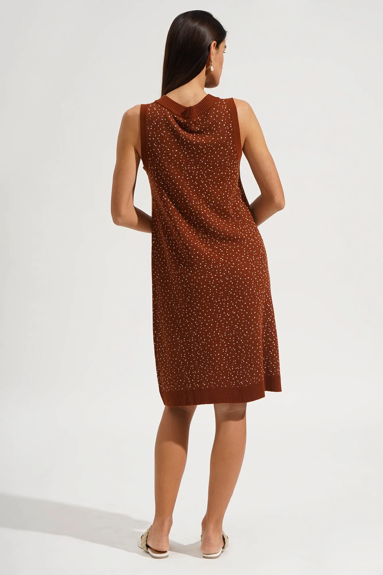 All Over Print V-Neck Shift Dress