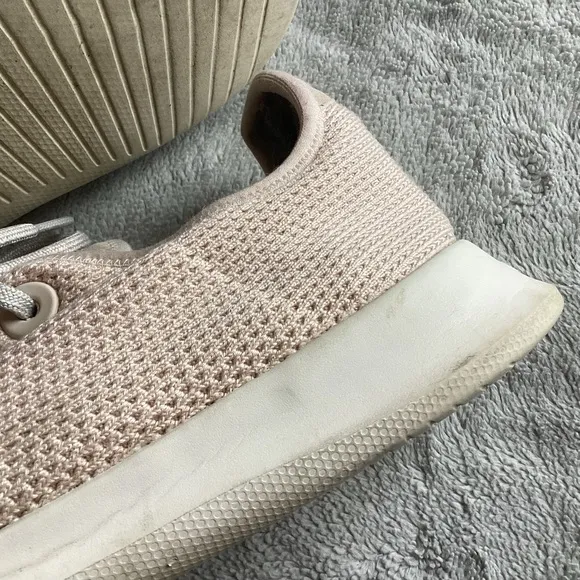 Allbirds Men's Tree Runners Lace-Up Sneaker Shoe Kauri Stone Light Pink Cream 12