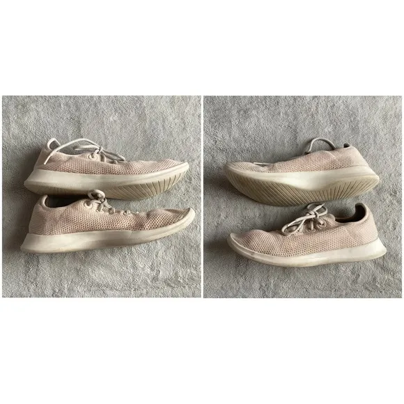 Allbirds Men's Tree Runners Lace-Up Sneaker Shoe Kauri Stone Light Pink Cream 12