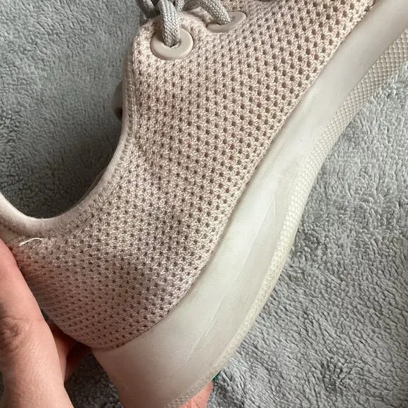 Allbirds Men's Tree Runners Lace-Up Sneaker Shoe Kauri Stone Light Pink Cream 12