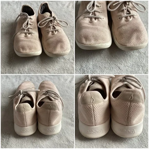 Allbirds Men's Tree Runners Lace-Up Sneaker Shoe Kauri Stone Light Pink Cream 12
