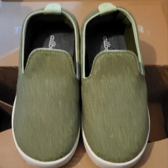 Allbirds Smallbirds Merino Wool Lounger Shoes Calm Cargo Green Machine Washable