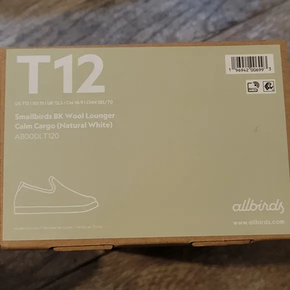 Allbirds Smallbirds Merino Wool Lounger Shoes Calm Cargo Green Machine Washable
