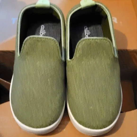 Allbirds Smallbirds Merino Wool Lounger Shoes Calm Cargo Green Machine Washable