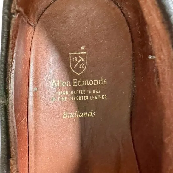Allen Edmonds Badlands Leather Derby Oxford Dress Shoes Brown Mens Size 11 D
