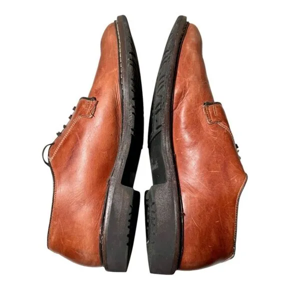 Allen Edmonds Badlands Leather Derby Oxford Dress Shoes Brown Mens Size 11 D