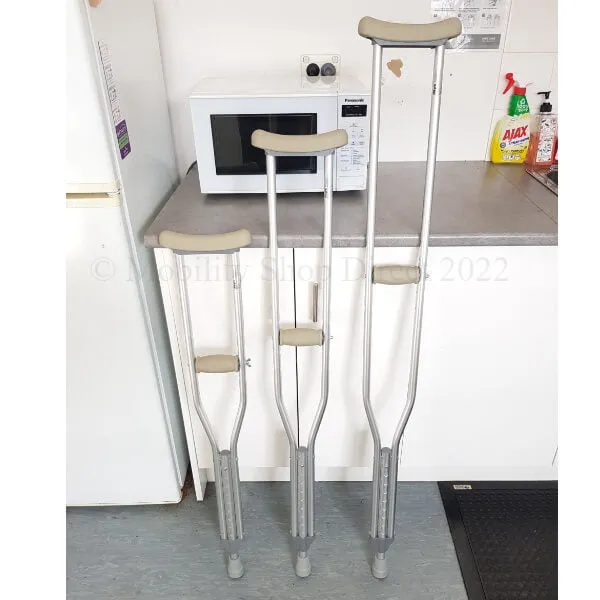 Aluminium Underarm Crutches Adjustable