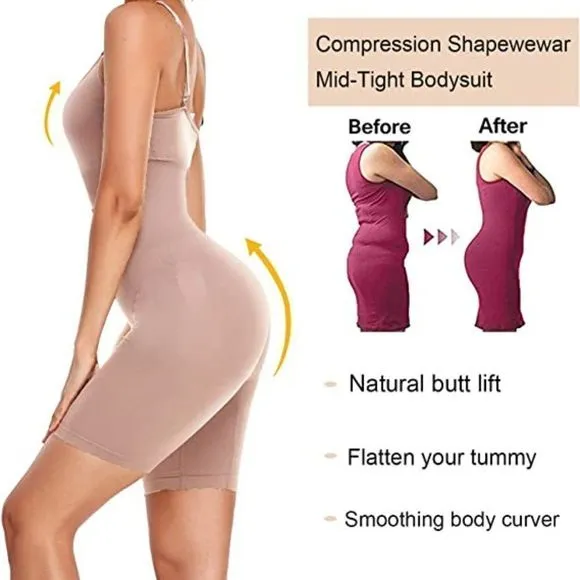 Alvago Butt Lifter Bodysuit Body Shaper Seamless Tummy Control Shapewear