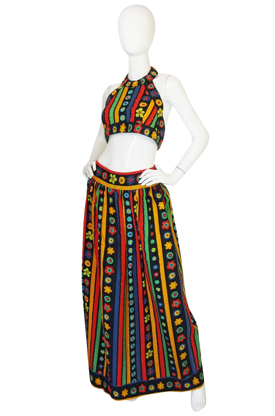 Amazing 1971 Donald Brooks Halter Top & Skirt