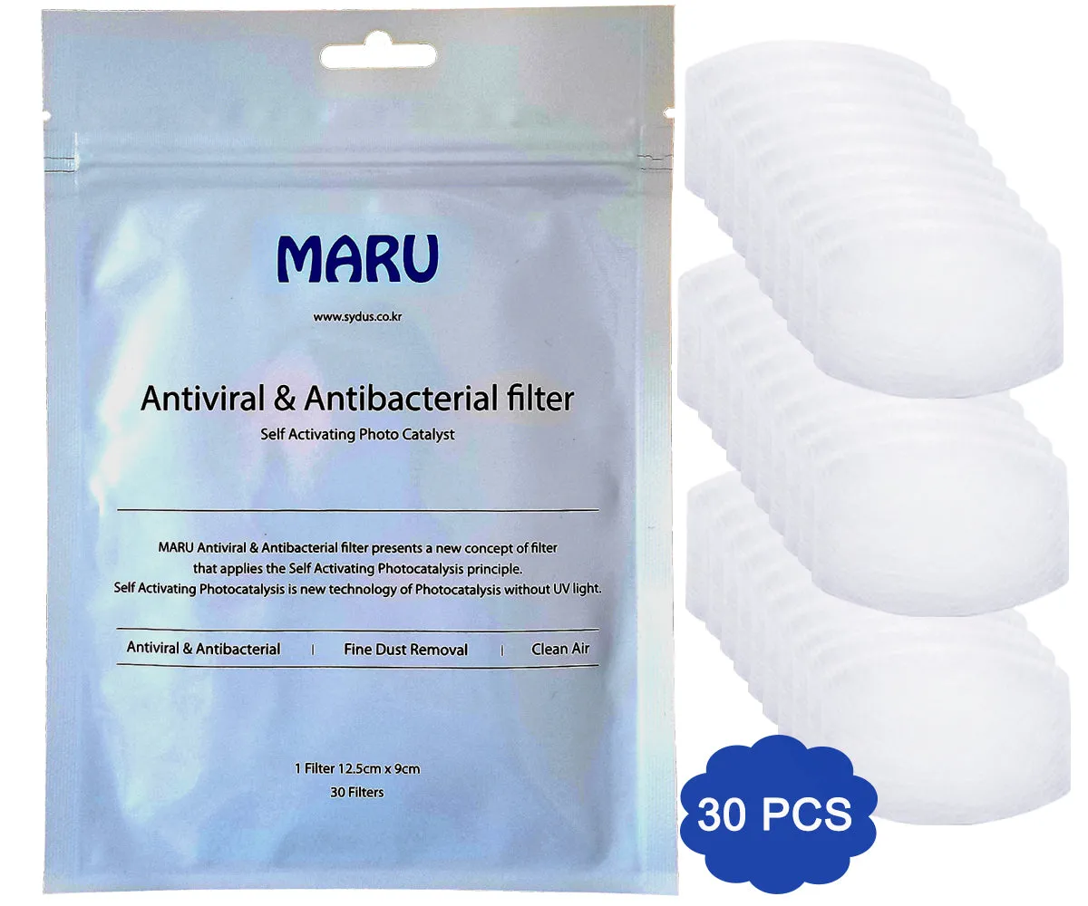 Amba7 Washable Reusable Anti-dust Cotton Cloth Face Mask Double Layer Covering 5 Pack With Filters (30 PCS) - in Stock USA Seller