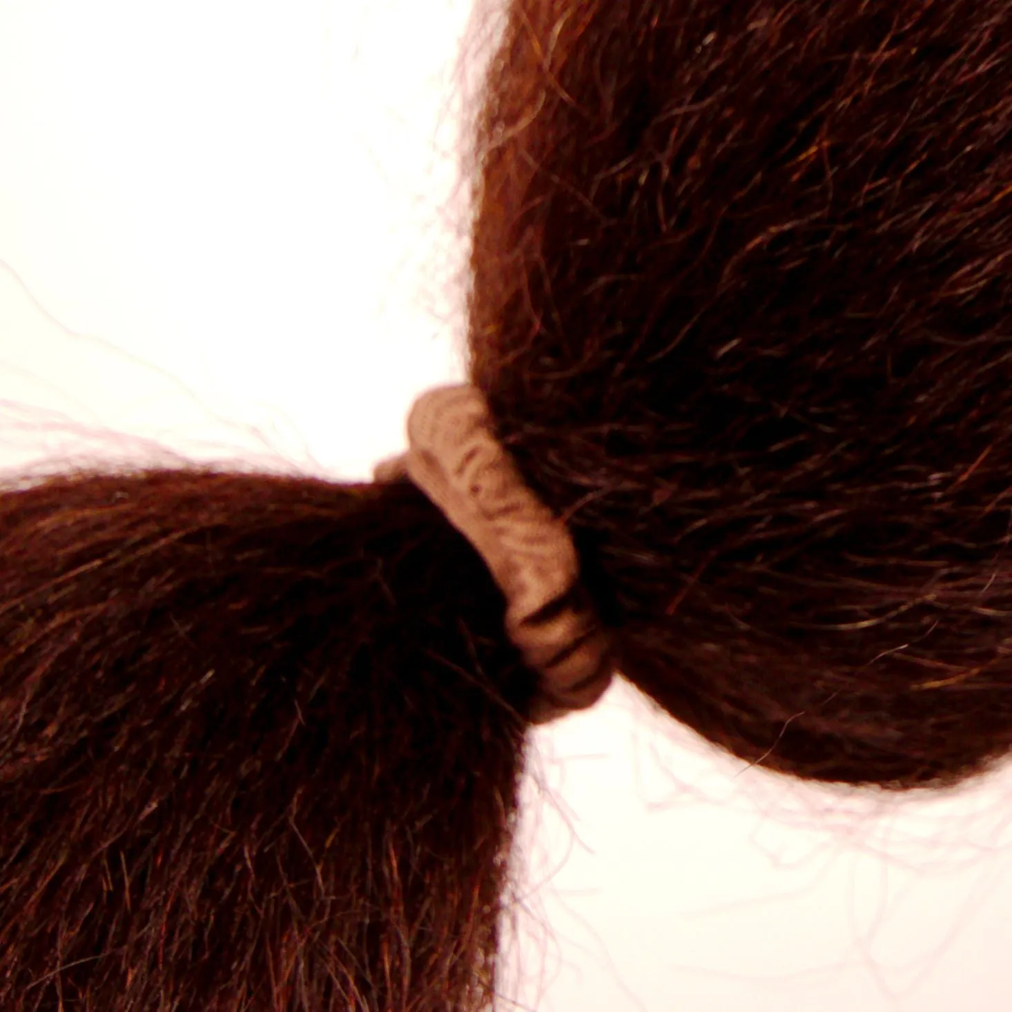 Amelia Beauty, Brown Skinny Jersey Scrunchies, 2.125in Diameter, Gentle on Hair, Strong Hold, No Snag, No Dents or Creases. 12 Pack