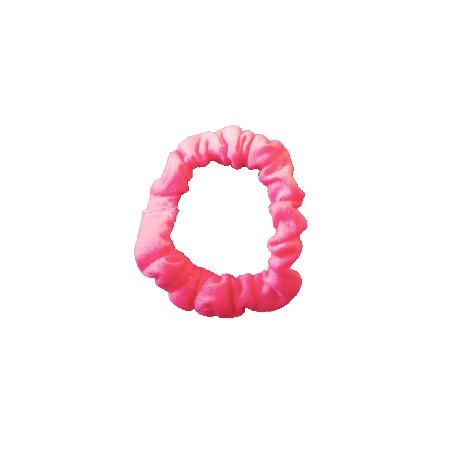 Amelia Beauty, Medium Neon Pink Jersey Scrunchies, 2.5in Diameter, Gentle on Hair, Strong Hold, No Snag, No Dents or Creases. 10 Pack