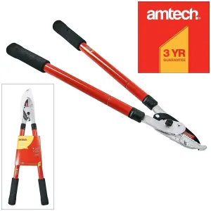 AMTECH TELESCOPIC ANVIL LOPPERS GARDEN TREE BRANCH PRUNER 30" EXTENDABLE HANDLES