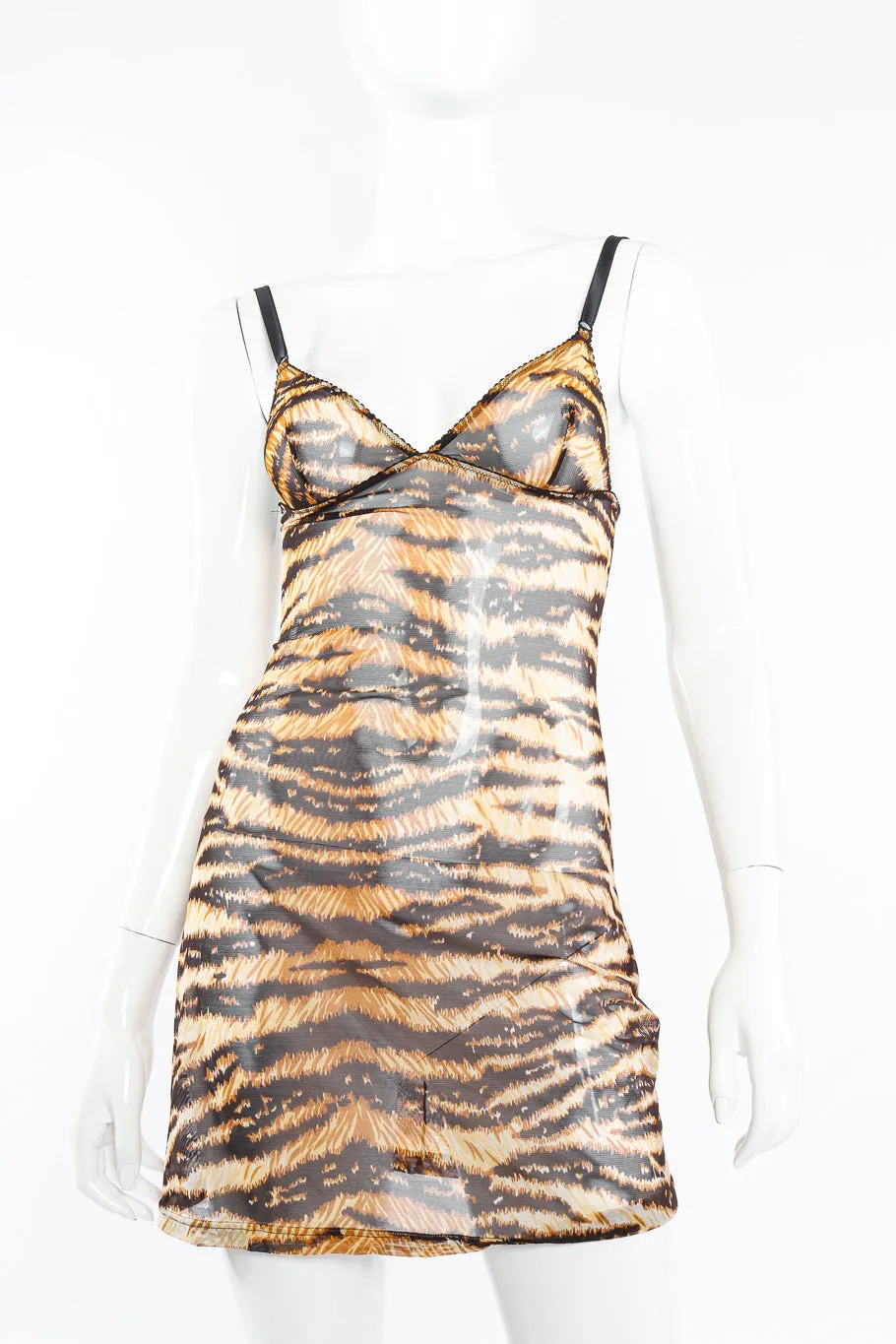 Animal Print Mesh Chemise