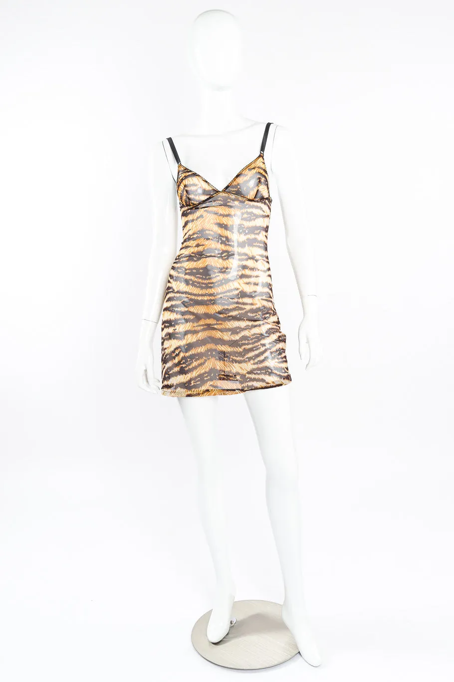 Animal Print Mesh Chemise