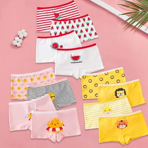 Anktry Kids 12 Pack Soft Comfort Cotton Knickers Underwear Little Girls Assorted Boyshort Panties, Sz 6-8 Yrs! Retaisl $65 