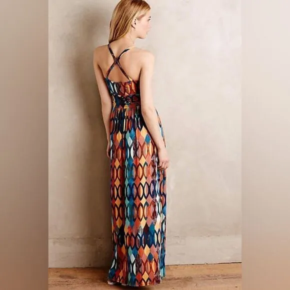 Anthropologie Maeve Noetzie Maxi Dress Size Small Pullover Multicolor