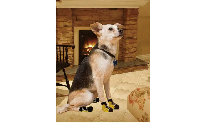 Anti-Slip Pet  Dog Cat Knit  Socks Adjustable Paw Protector for Small Puppies and Kittens Traction Control