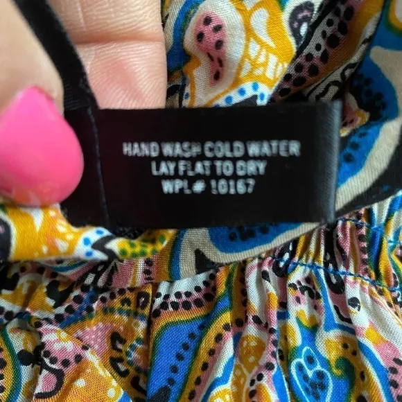 Aqua Cami Rayon Print Long Maxi Dress Size M