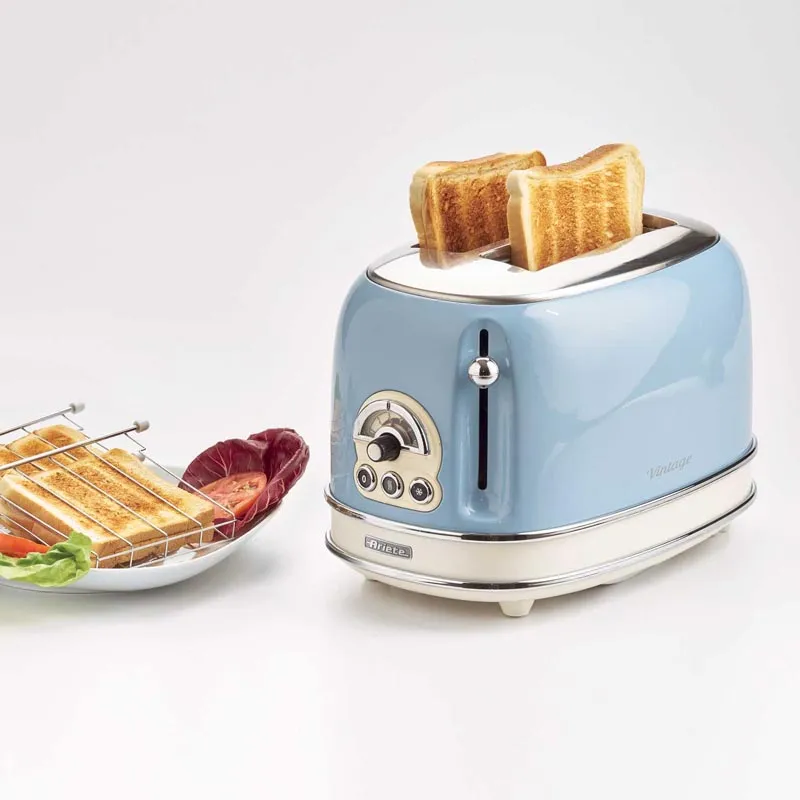 Ariete 155 Vintage Toaster 2 Slices without Clamps 815W Blue