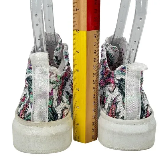 Artiker Women's Mesh Wedge Lace Sneakers 39 Artistic Bold Whimsy Floral Quirky