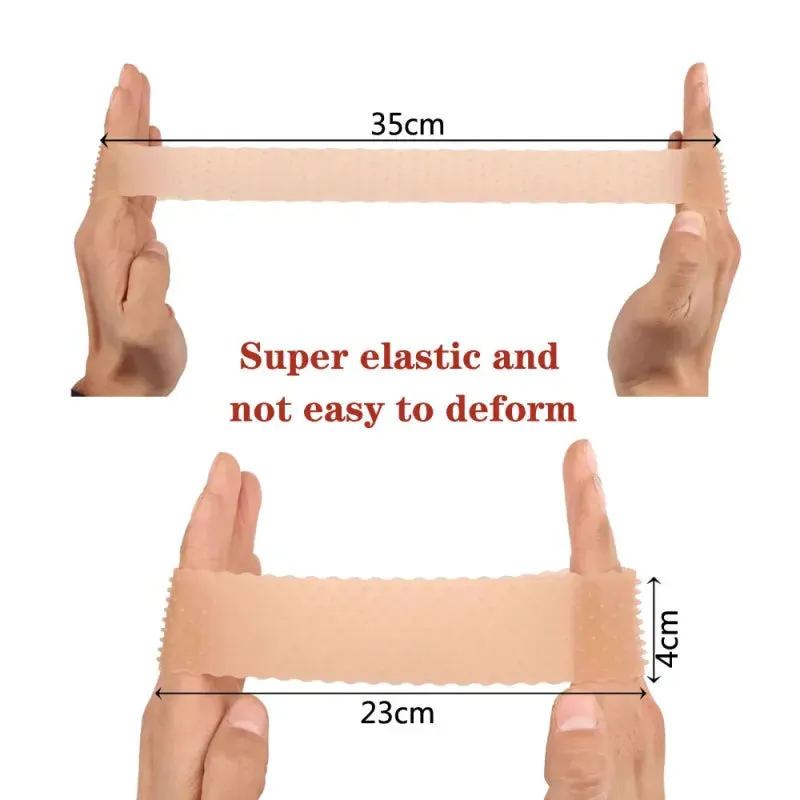 Ashimary Non Slip Transparent Silicone Band Adjustable Elastic Band