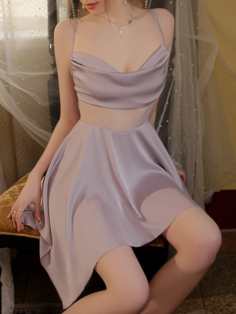 Asymmetrical Cowl Neck Slip