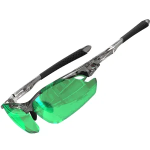 ATTCL Sunglasses For Men - Upgraded Sports Polarized Sunglasses for Cycling Driving Fishing UV Protection 7027-C4 Clear Green