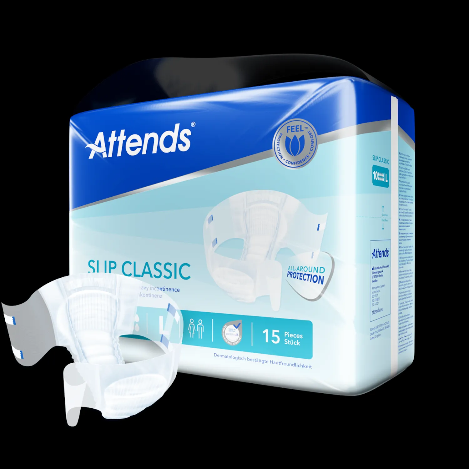 Attends Slip Classic 10 | Large | Pack of 15