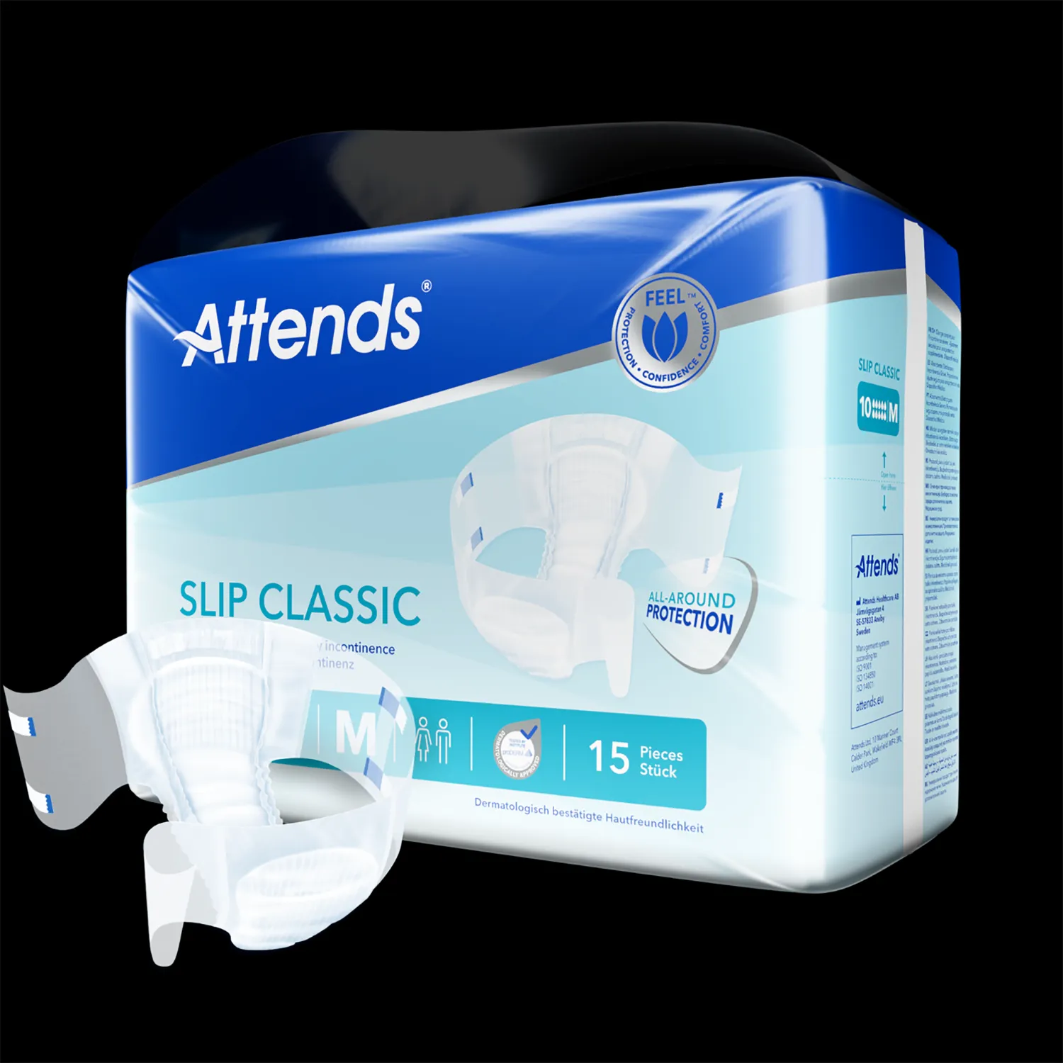 Attends Slip Classic 10 | Medium | Pack of 15