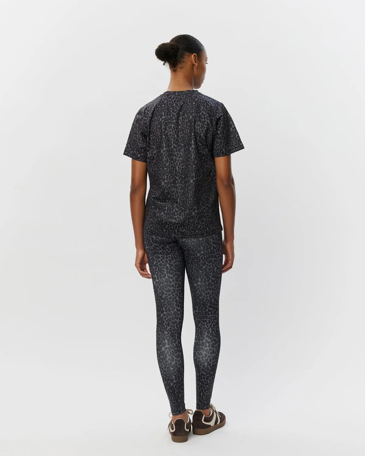 AVALINASPO LEGGINGS - Grey leopard