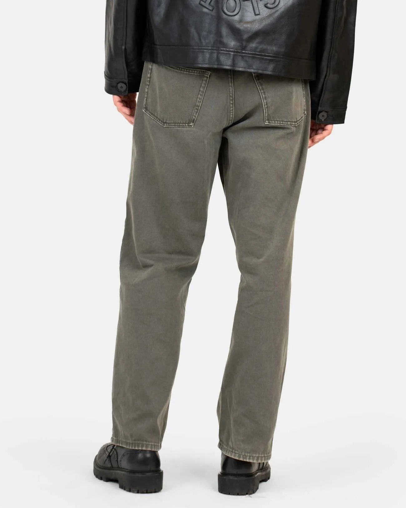 Baggy Denim Jeans Khaki Green